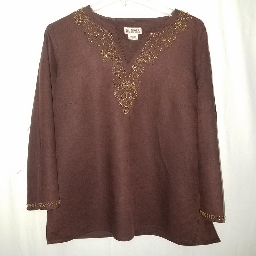 Michael Kors Beaded Tunic - Size L